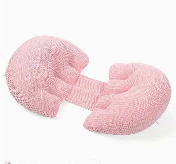 "Ultimate Comfort for Expecting Moms: U-Shaped Multi-Functional Pregnancy Pillow - Ideal Abdominal Support for Side Sleeping and Relaxation!"