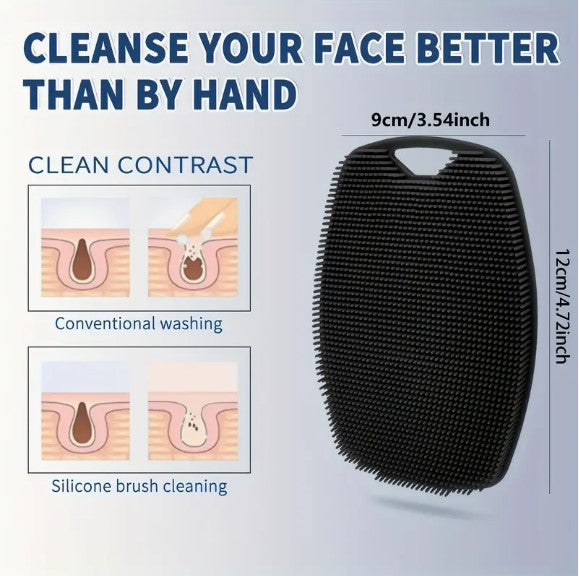 Ultimate Skin Revival: 2pcs Premium Silicone Body Scrubber for Men - Exfoliate, Cleanse, and Nourish Your Skin Effortlessly!