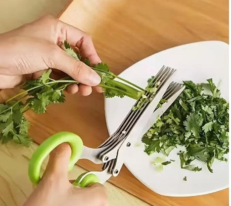 "Kitchen Innovations: Multi-Blade Stainless Steel Scissors for Onions, Vegetables, and Shredding"