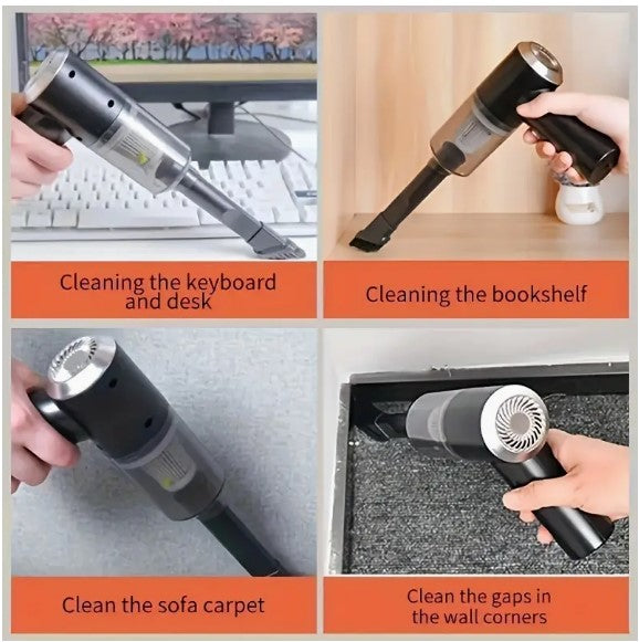 "PowerGrip 8000: Cordless Handheld Car Vacuum - Your Ultimate Dual-Use Cleaner with Built-in Versatility!"