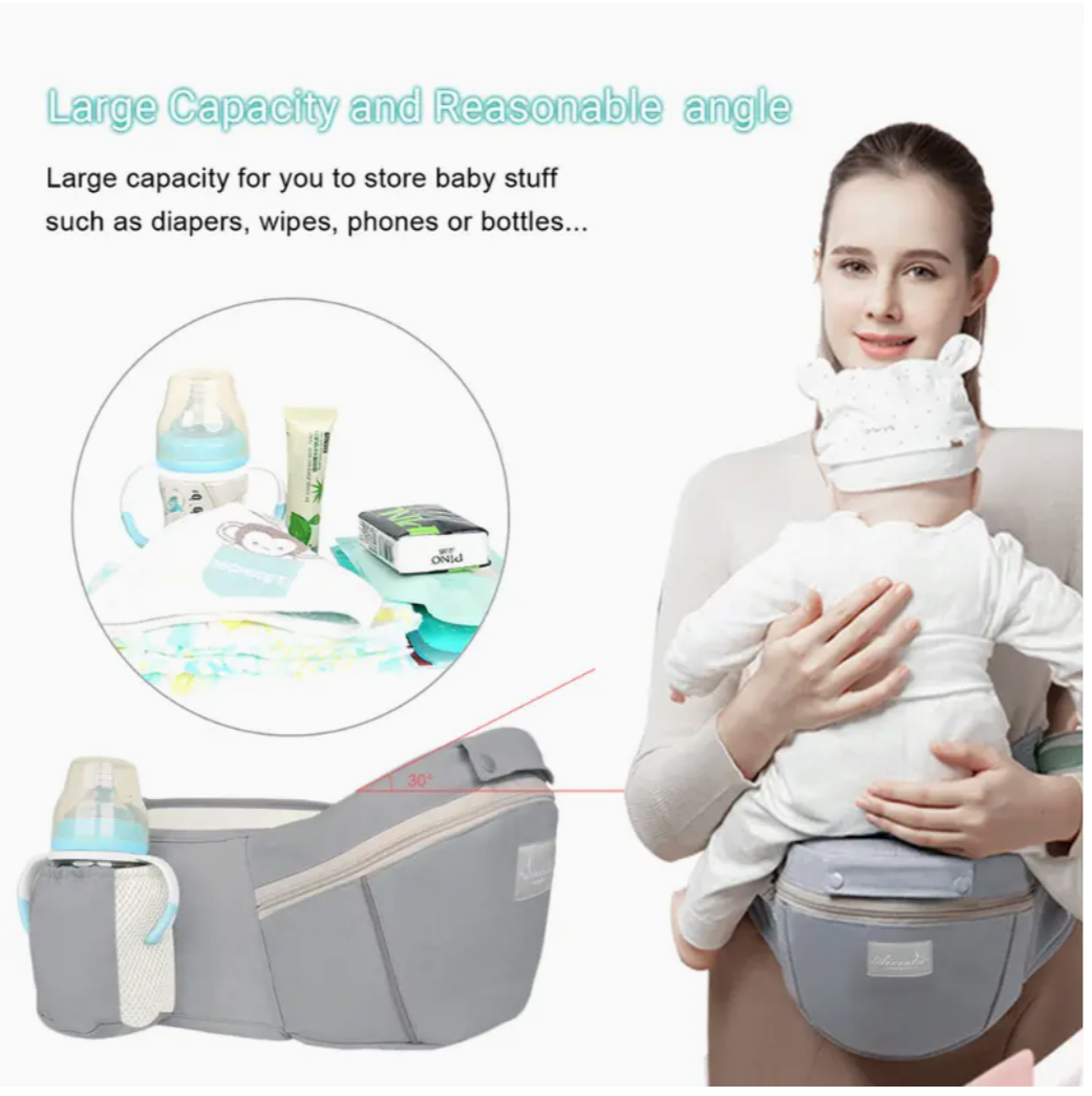 Ultimate Baby Bundle: Ergonomic Waist Stool with Storage, Kangaroo Shoulder Swaddle Sling, and More! The Perfect Holiday Gift for Babies 3-36 Months.