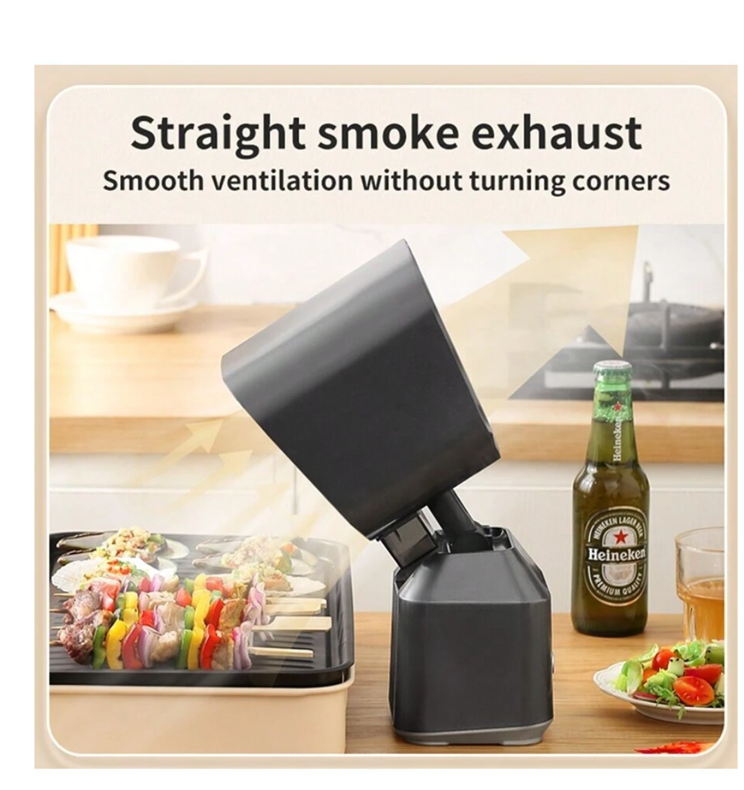 SmokeSaver™: Compact Desktop Range Hood - Powerful Suction for Indoor, RV, BBQ, and Cooking! Perfect for Hotpot and More!