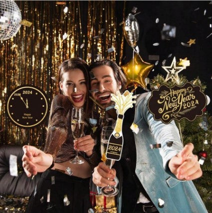 Ring in 2024 with Style: 21-Piece New Year Party Pack for Festive Decor & Memorable Photos