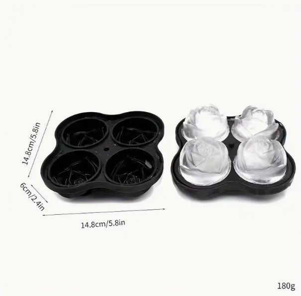 Diamonds or Roses: Transform Drinks with Our 3D Silicone Ice Cube Mold - Perfect for Whiskey & Holiday Cocktails!