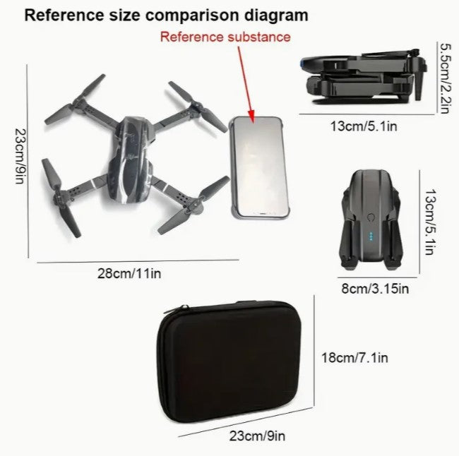 Capture the Skies: HD Camera Drone with Seamless Control, Stunts, and Foldable Design - Perfect Christmas Gift for Aspiring Pilots