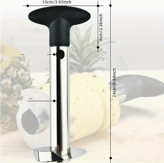 Slice & Enjoy: Stainless Steel Pineapple Slicer, Peeler, and Cutter - Your Ultimate Kitchen Fruit Tool for Easy, Mess-Free Pineapple Preparation!