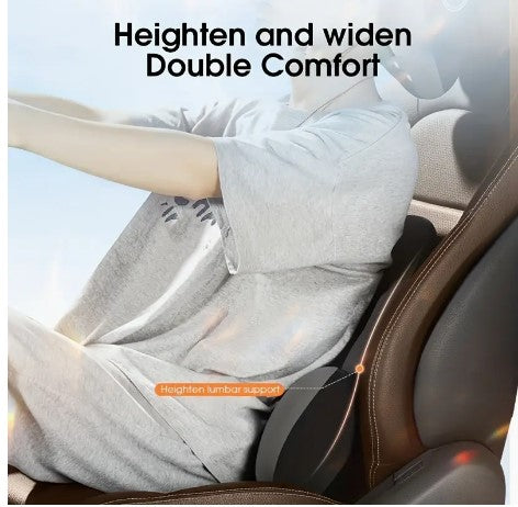 "Back Bliss: Memory Cotton Car Lumbar Support - Your Instant Relief for Low Back Pain, All-Season Comfort Guaranteed!"