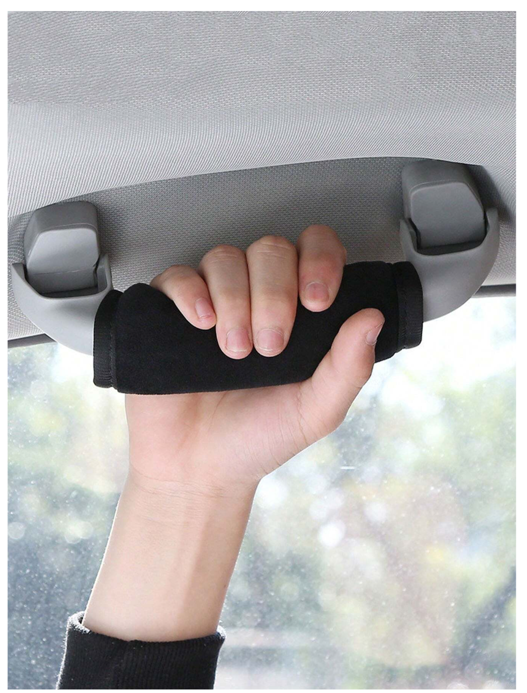 Plush Comfort for Your Drive: 2pcs/pack Short Plush Handle Gloves - Protect Your Car Interior in Style!