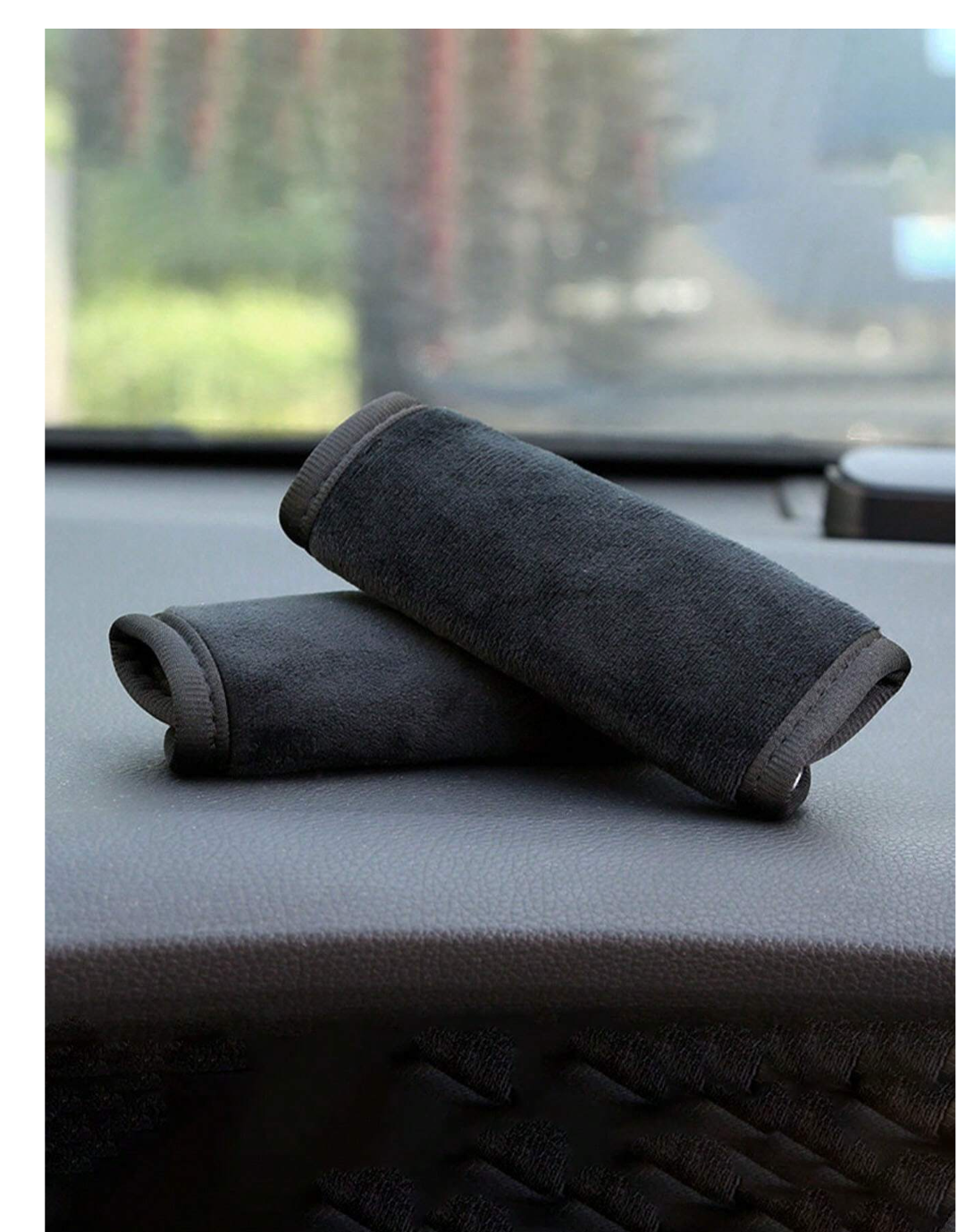 Plush Comfort for Your Drive: 2pcs/pack Short Plush Handle Gloves - Protect Your Car Interior in Style!