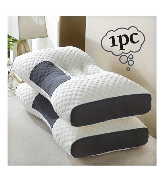 "CozyGuard: Knitted Antibacterial Sleep Aid Neck Pillow - Your Ultimate Contour Correcting Support Solution!