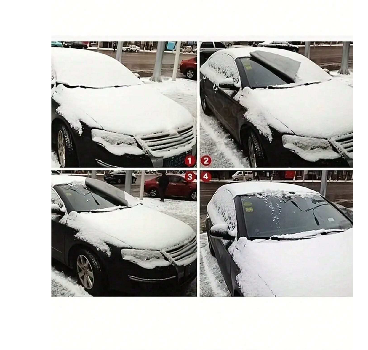 FrostGuard: Foldable Winter Car Snow Cover for Sunshade and Windshield Protection