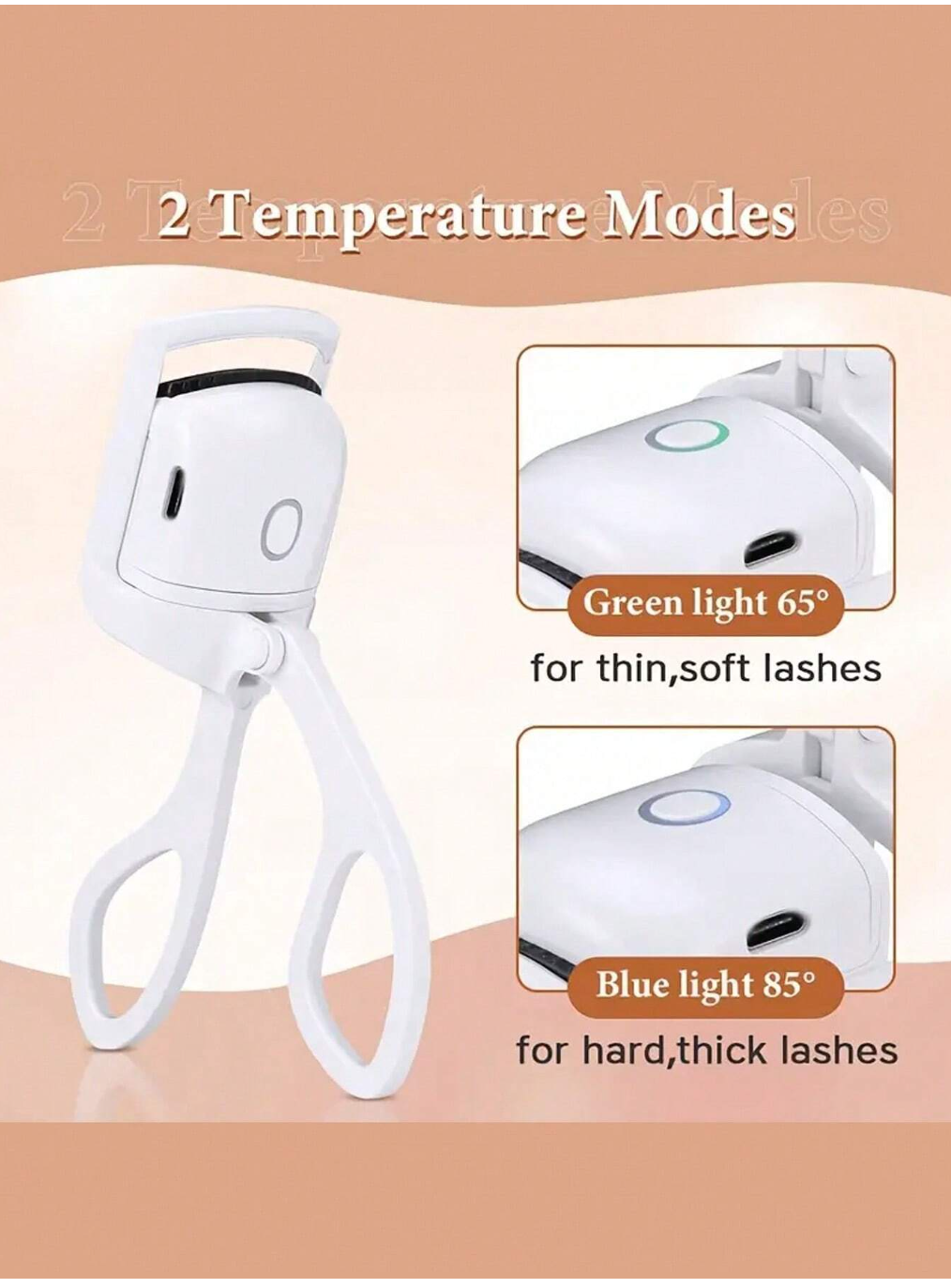 Glam in a Blink: 1pc Modern Beauty Electric Eyelash Curler - Long-Lasting Curl for Effortless Home Glamour!