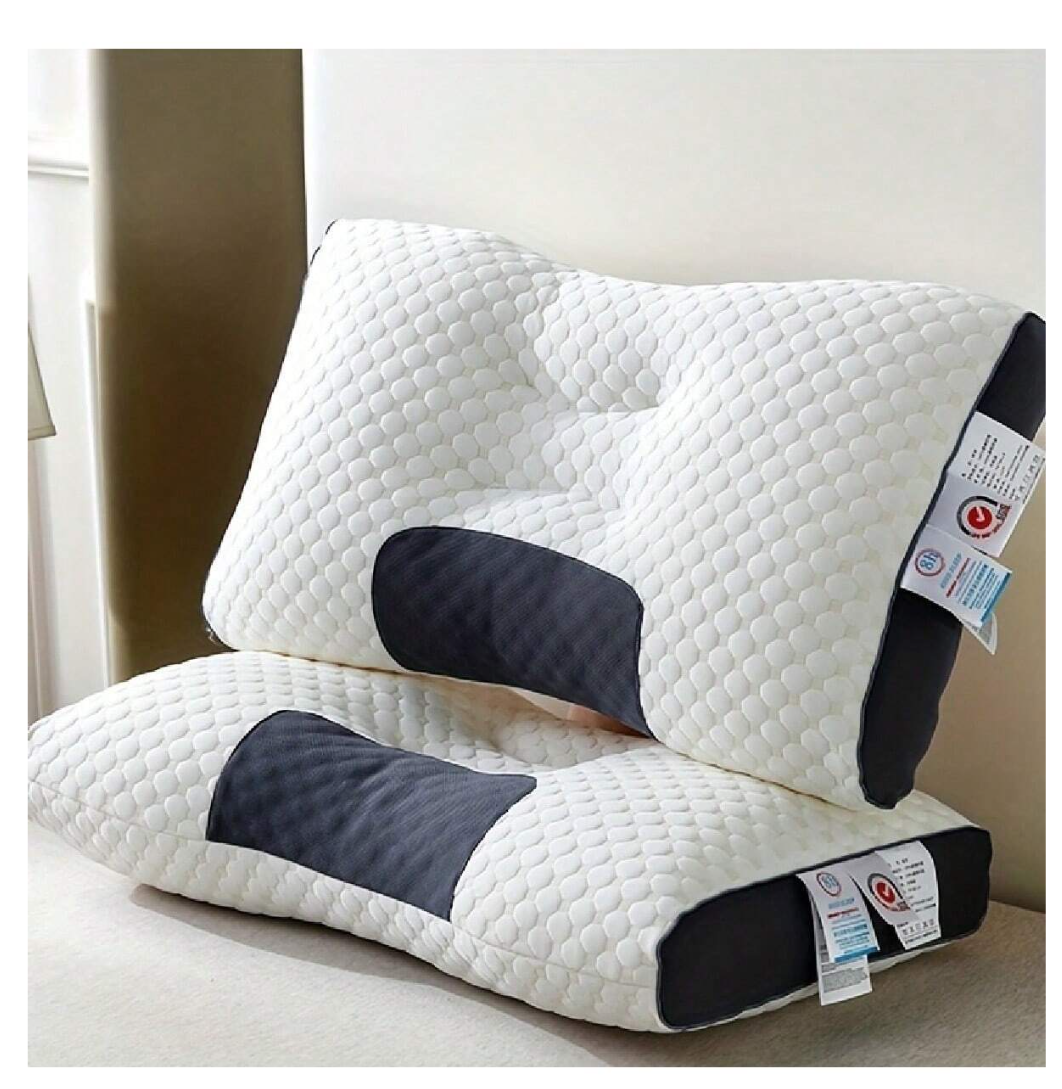 "CozyGuard: Knitted Antibacterial Sleep Aid Neck Pillow - Your Ultimate Contour Correcting Support Solution!