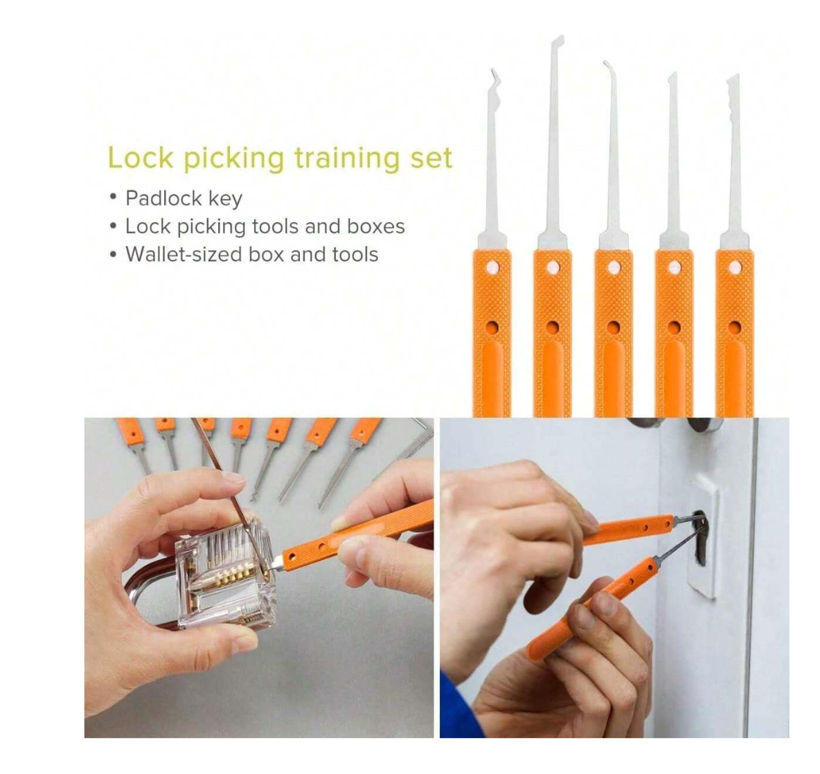Unlock the Possibilities: 17Pcs Stainless Steel Lock Pick Set with Clear Practice Locks - Perfect for Beginners and Training! 🗝️🔒 #LockPickMasterclass