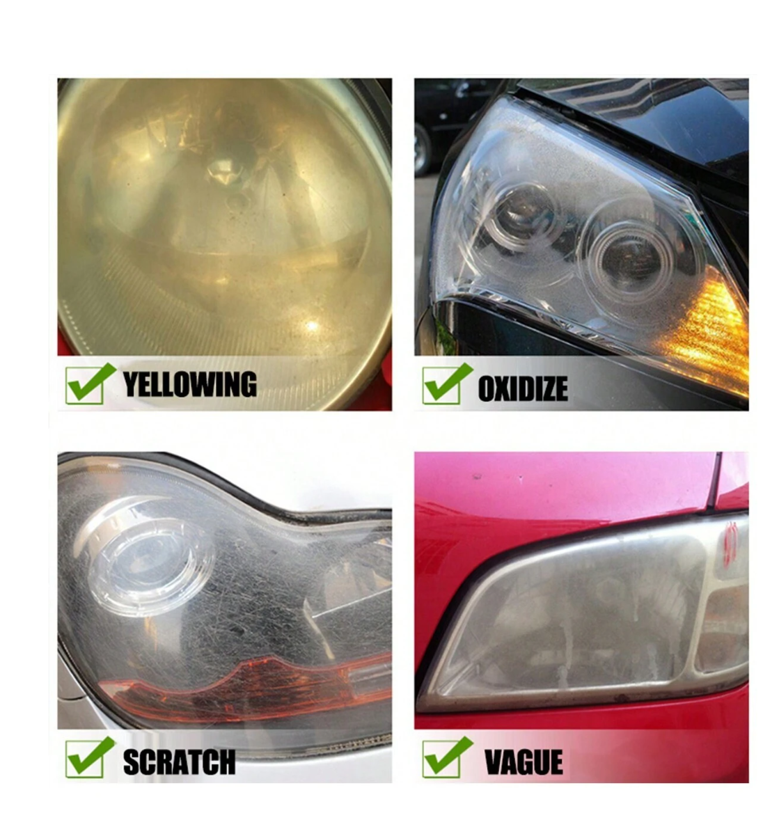 Shine Bright: Car Headlight Restoration Liquid - Say Goodbye to Yellowing!