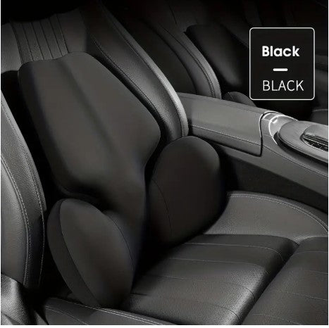 "Back Bliss: Memory Cotton Car Lumbar Support - Your Instant Relief for Low Back Pain, All-Season Comfort Guaranteed!"