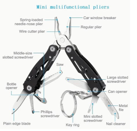 Swiss-Army Essential: Ultimate Portable Multifunctional Pliers Tool Set for Camping, Industrial, and Outdoor Adventures!