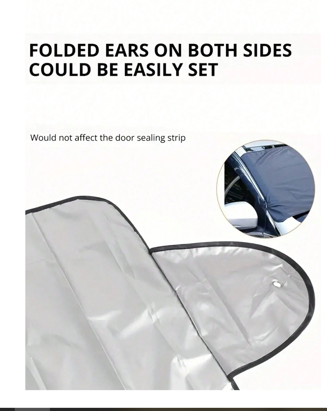 FrostGuard: Foldable Winter Car Snow Cover for Sunshade and Windshield Protection