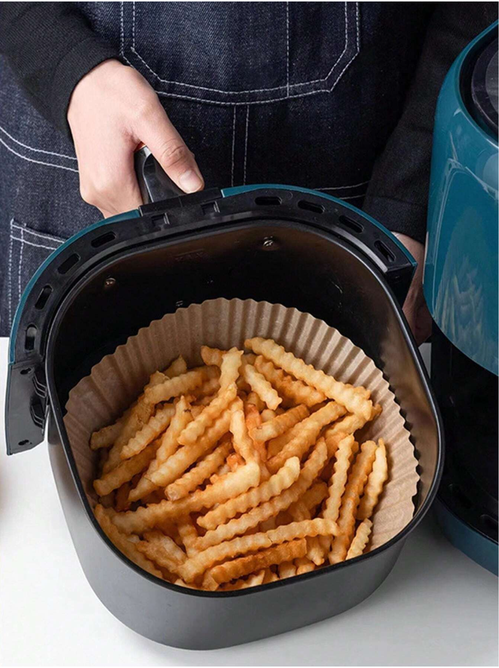Culinary Convenience: 25pcs/50pcs Round Air Fryer Liners – Silicone Oil-Proof Paper for Mess-Free Baking and Grilling in Your Home Kitchen!