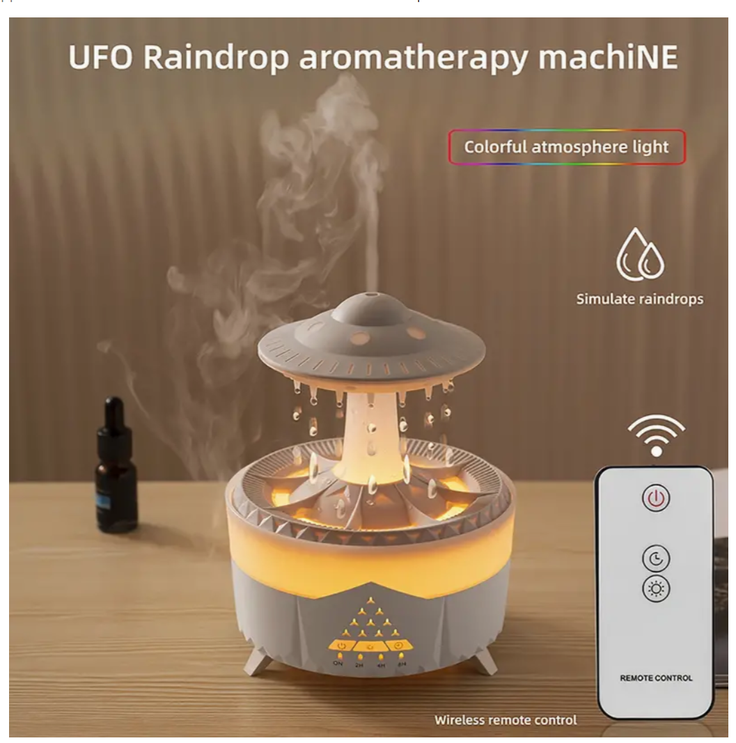 Simulated Serenity: Water Drop Humidifier with Flame Aroma Diffuser – Intelligent Volcanic Spray for a Household Oasis!