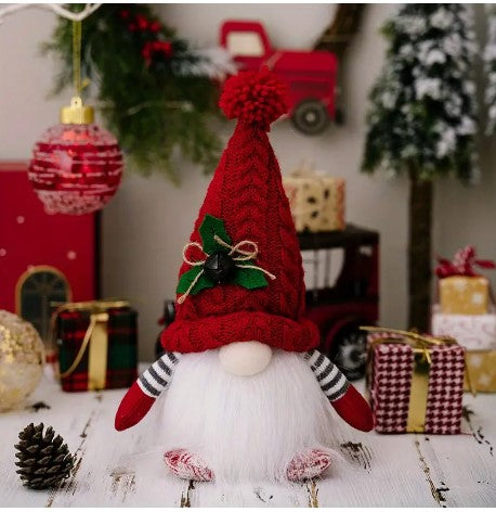 Enchanted Festivities: Lighted Christmas Gnomes Plush Decorations - Handmade Dolls for Festive Home and Party Decor