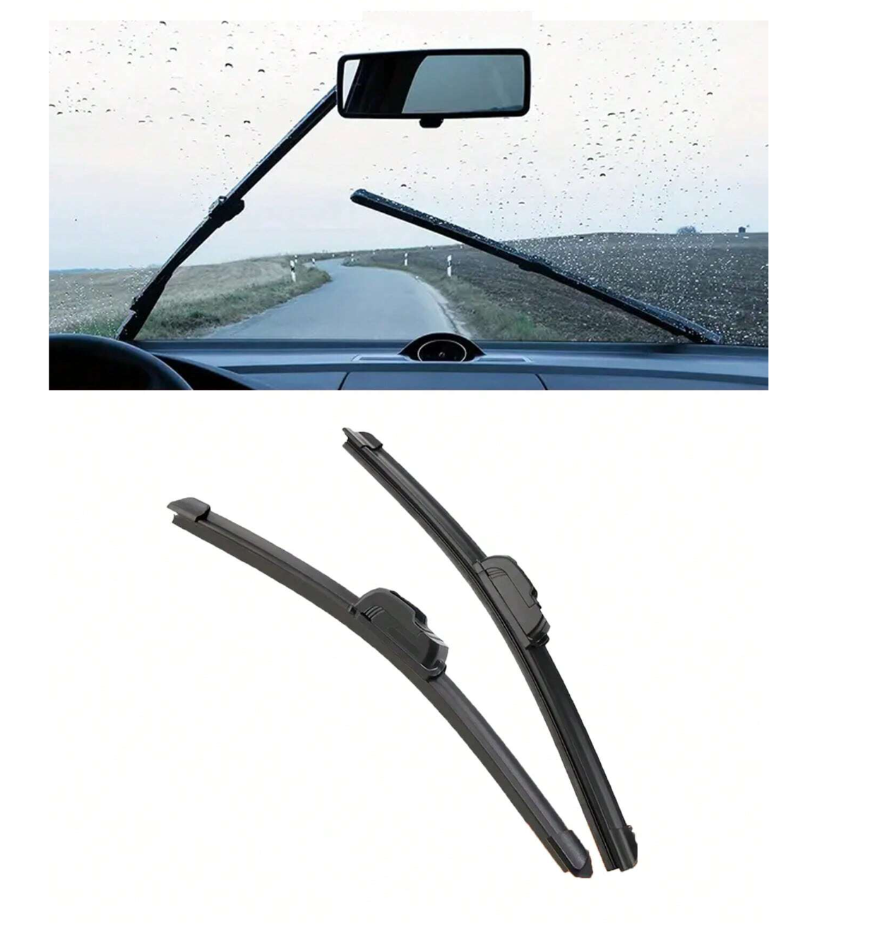 Smooth Glide: 2pcs 22" U-Type Boneless Car Wiper Strip - Effortless Auto Maintenance!