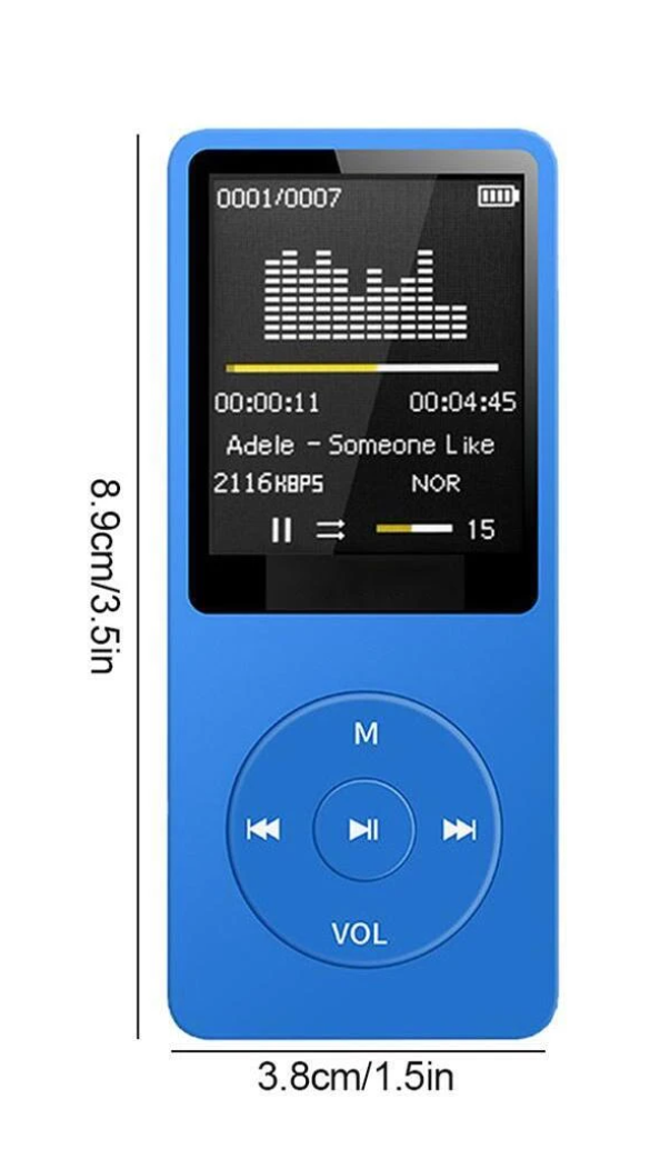 Soundscape Harmony: Bluetooth-Compatible MP3 Music Player – Lossless, Portable, FM Radio, Ultra-Thin Design, Student MP3 Recorder!
