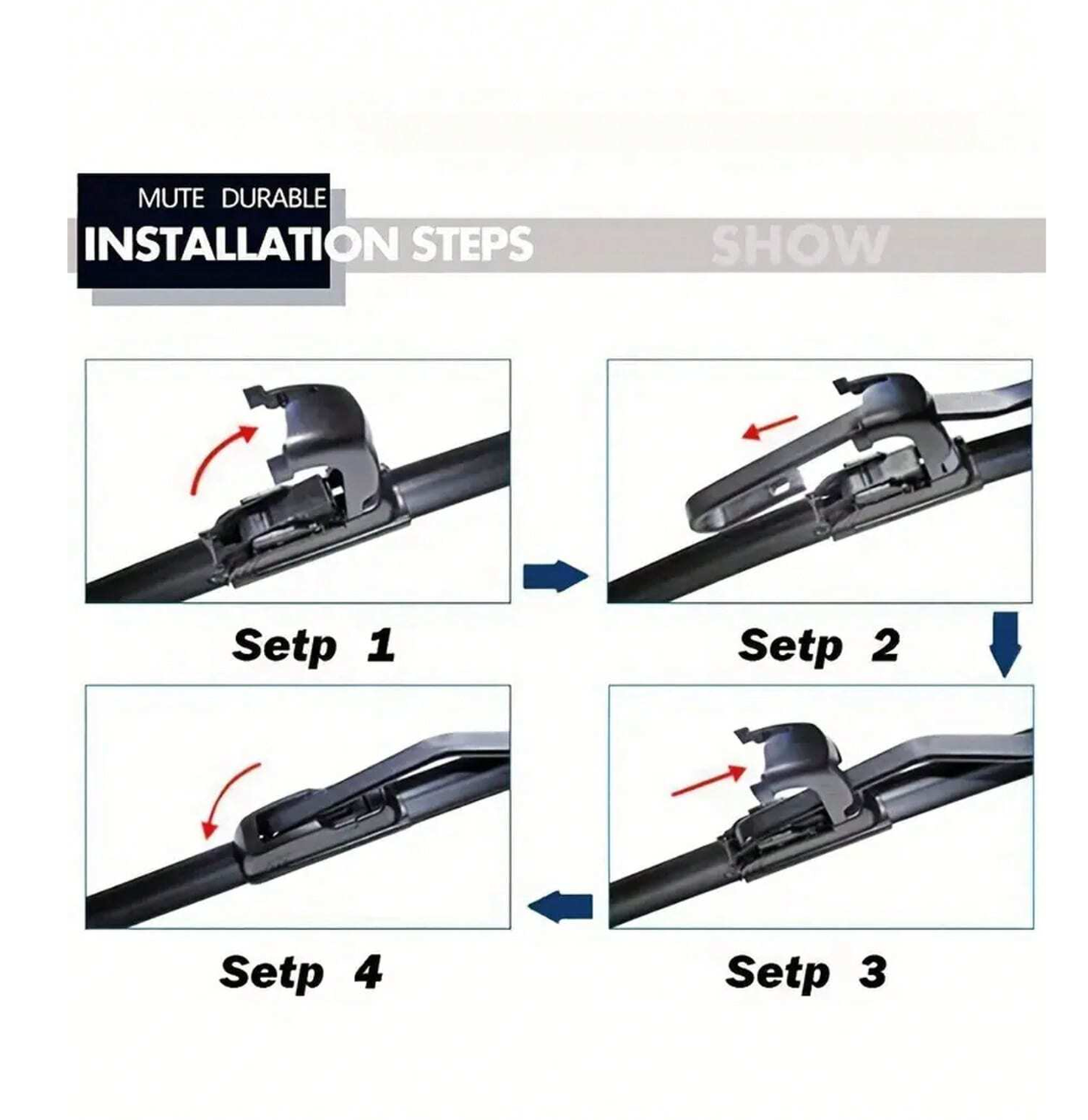 Smooth Glide: 2pcs 22" U-Type Boneless Car Wiper Strip - Effortless Auto Maintenance!