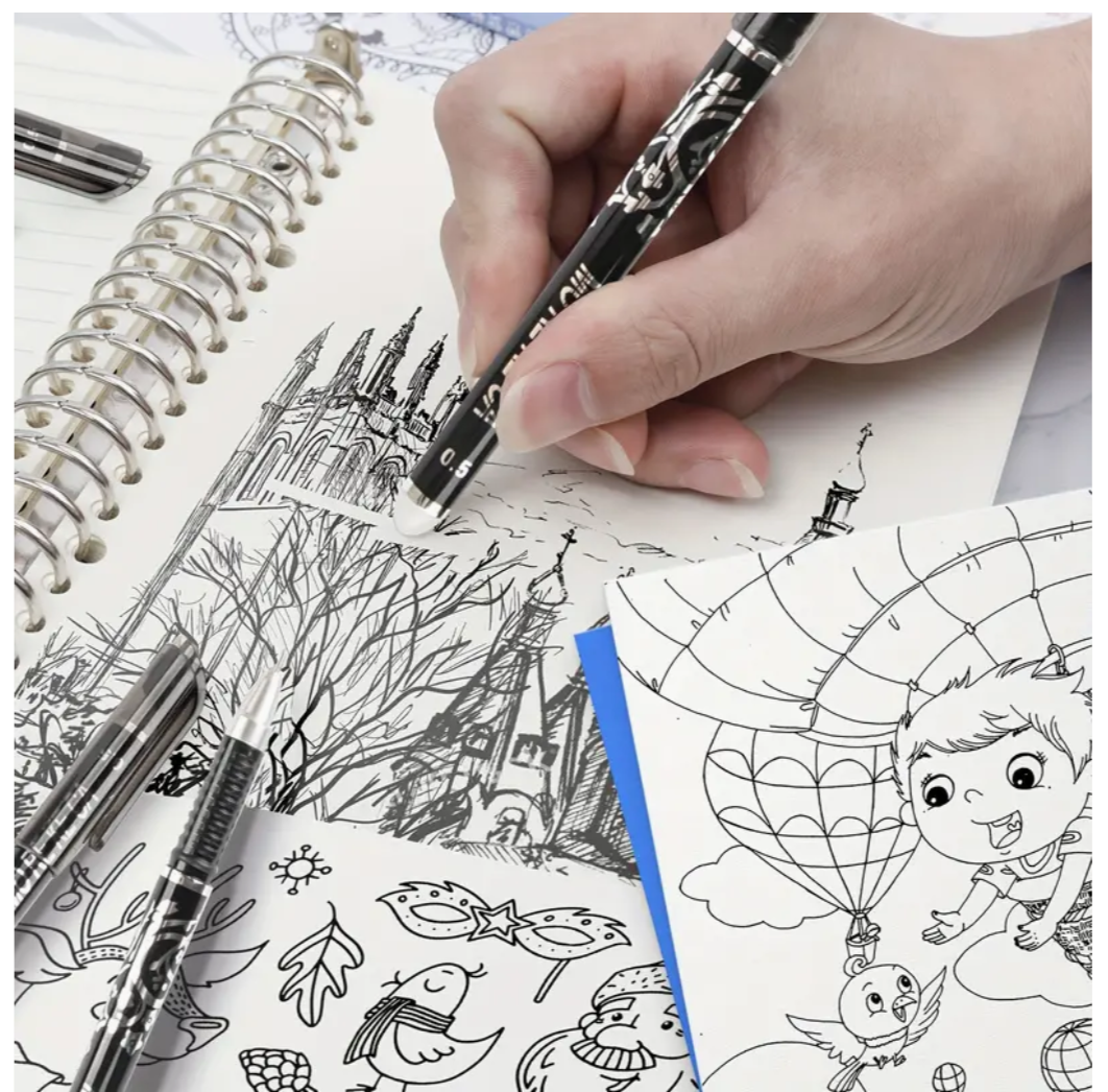 Vanishing Ink Magic: 12PCS Erasable Gel Pens & 20 Refills - Your Ultimate Writing Wizardry Set!