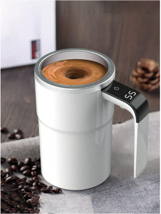 Smart Sips on the Go: Temperature-Tracking, Self-Stirring Magic in a Portable Electric Coffee Cup – Your Ultimate Fitness Companion!