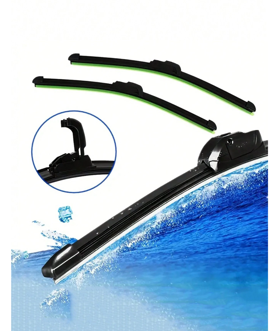 Smooth Glide: 2pcs 22" U-Type Boneless Car Wiper Strip - Effortless Auto Maintenance!