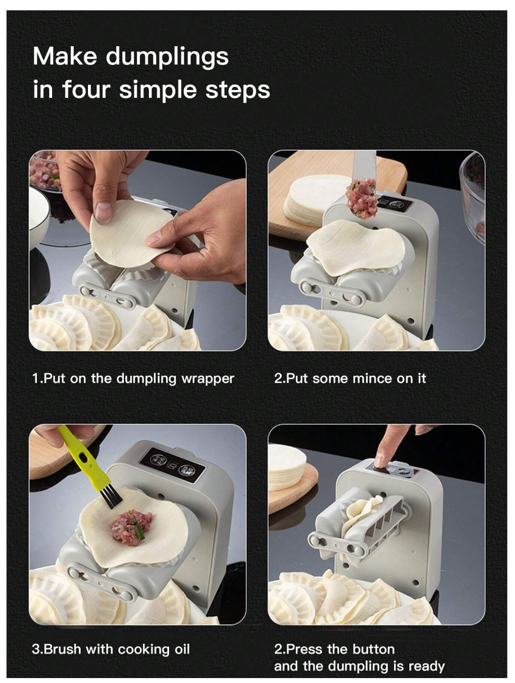 Dumpling Delight: USB Rechargeable Electric Dumpling Maker for Effortless Creations