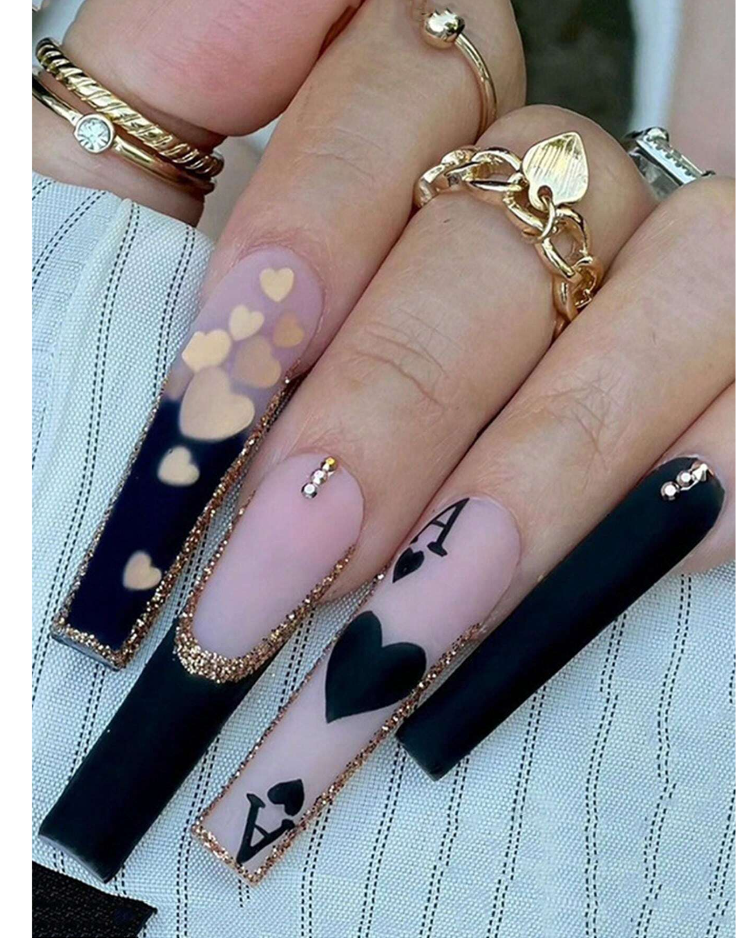 Glittering Elegance: 24pcs Long Coffin Special Nails – Perfect Gifts for Every Occasion!