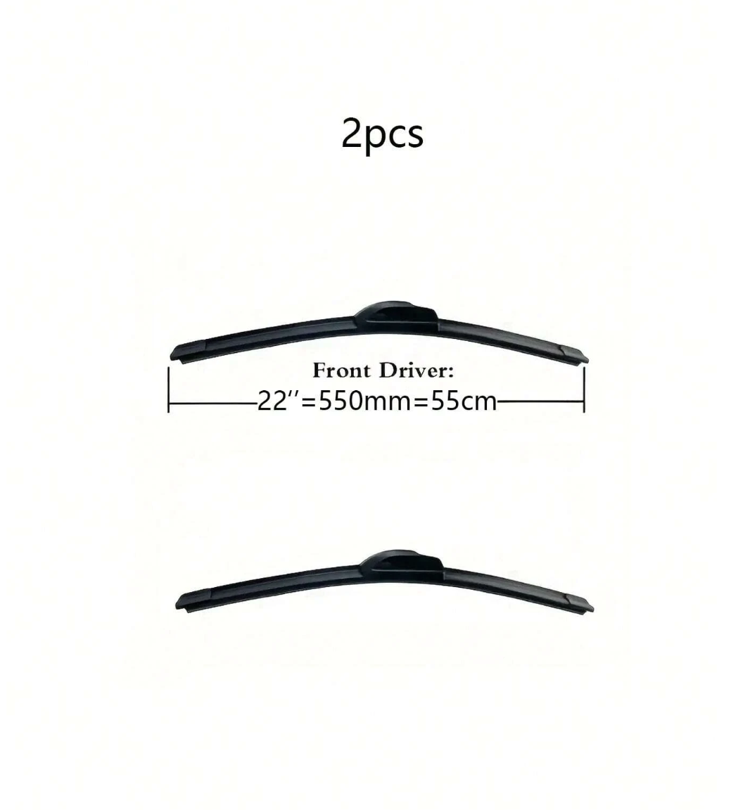 Smooth Glide: 2pcs 22" U-Type Boneless Car Wiper Strip - Effortless Auto Maintenance!