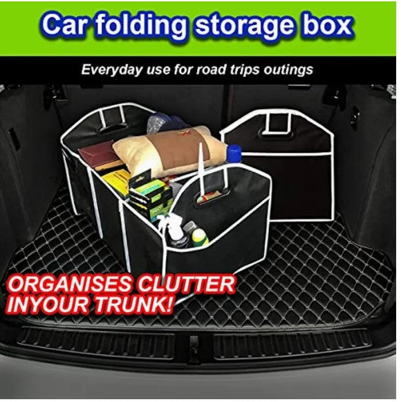 "TrunkMate Pro: Universal Foldable Car Trunk Organizer - Your Portable Waterproof Storage Solution for SUVs, Trucks, Vans, and Sedans!"