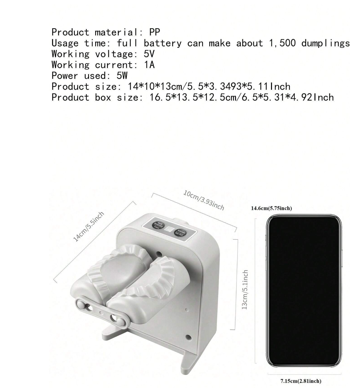 Dumpling Delight: USB Rechargeable Electric Dumpling Maker for Effortless Creations