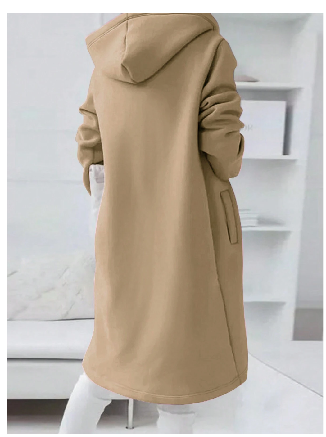 Elevate Your Everyday: Women's Chic Mid-length Hooded Casual Jacket for Effortless Workwear in Autumn/Winter!