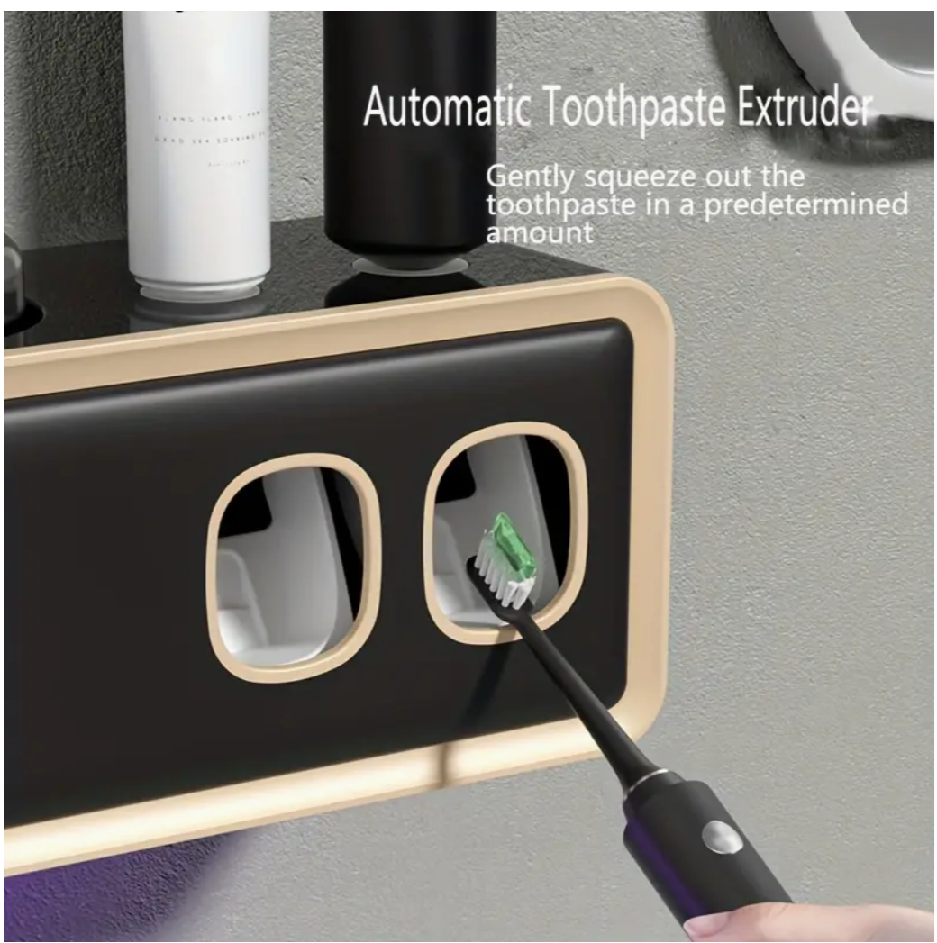 Germ-Free Grooming: Smart Toothbrush Sanitizer with Rechargeable Wind Drying – 2-in-1 UV Disinfection and Beard Knife Holder!