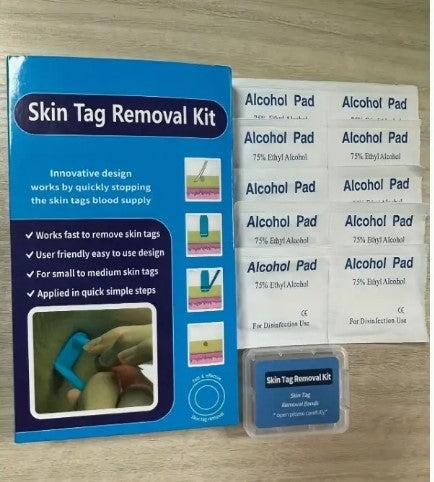 "Flawless Skin Begins Here: Micro Skin Tag Removal Kit - Say Goodbye to Skin Tags, Moles, and Warts with Professional Face Care Tools and Cleansing Swabs!"