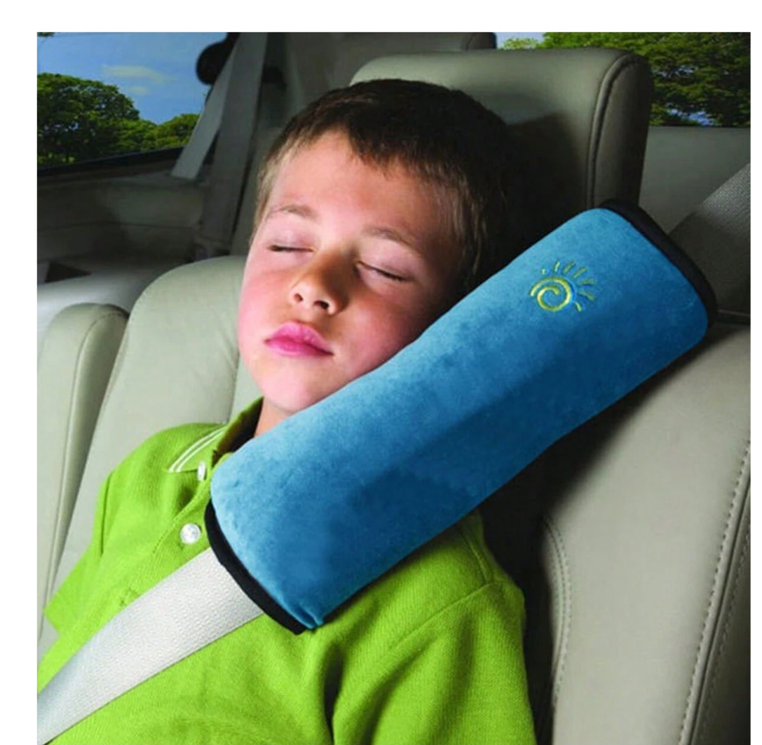 Travel Buddy: Portable Comfort Car Seat Belt Pad for Kids & Babies.