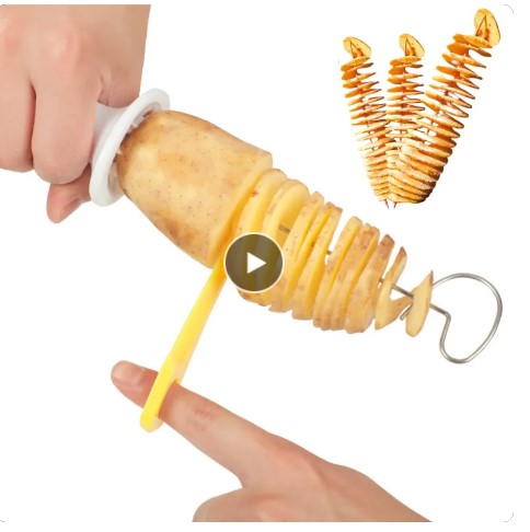 "Spectacular  Portable Potato BBQ Skewers: Your Camping Chip Maker!"