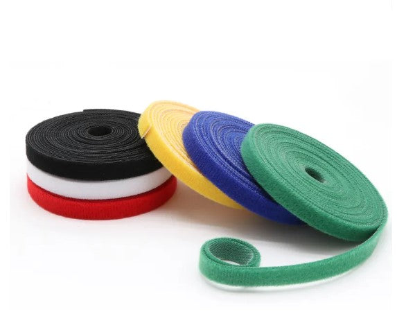 10/15/20/25mm Self Adhesive Tape Reusable Cable Tie Wire Straps Tape DIY Accessories 5 meters
