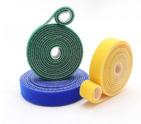 10/15/20/25mm Self Adhesive Tape Reusable Cable Tie Wire Straps Tape DIY Accessories 5 meters
