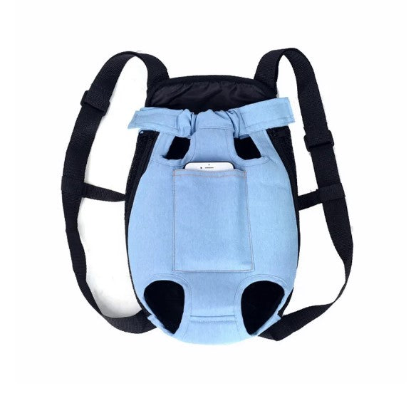 On-the-Go Pawsibilities: Denim Pet Backpack for Small Dogs and Cats