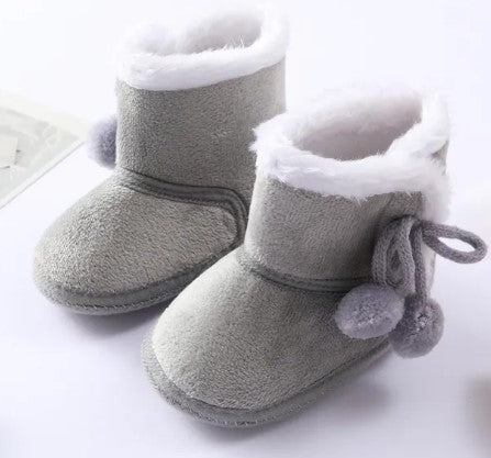 Baywell Autumn Winter Warm Newborn Boots 1 Year baby Girls Boys Shoes Toddler Soft Sole Fur Snow Boots 0-18M